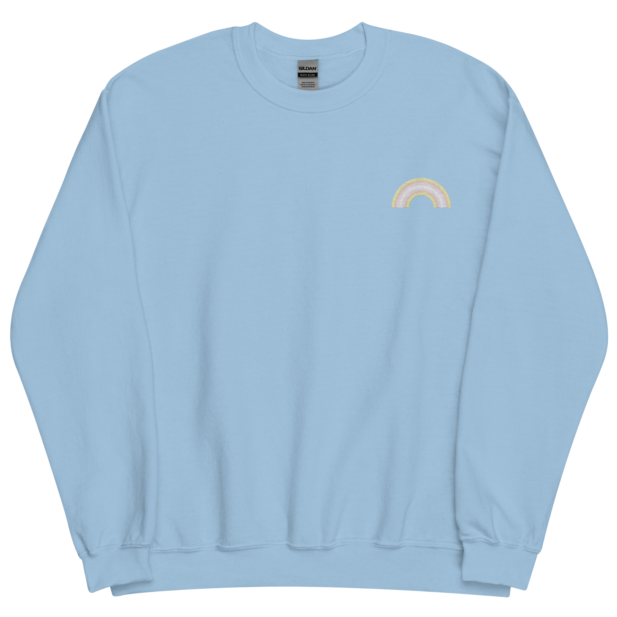 Embroidered Pangender Rainbow Sweater: Pride Flag LGBTQ+ Design
