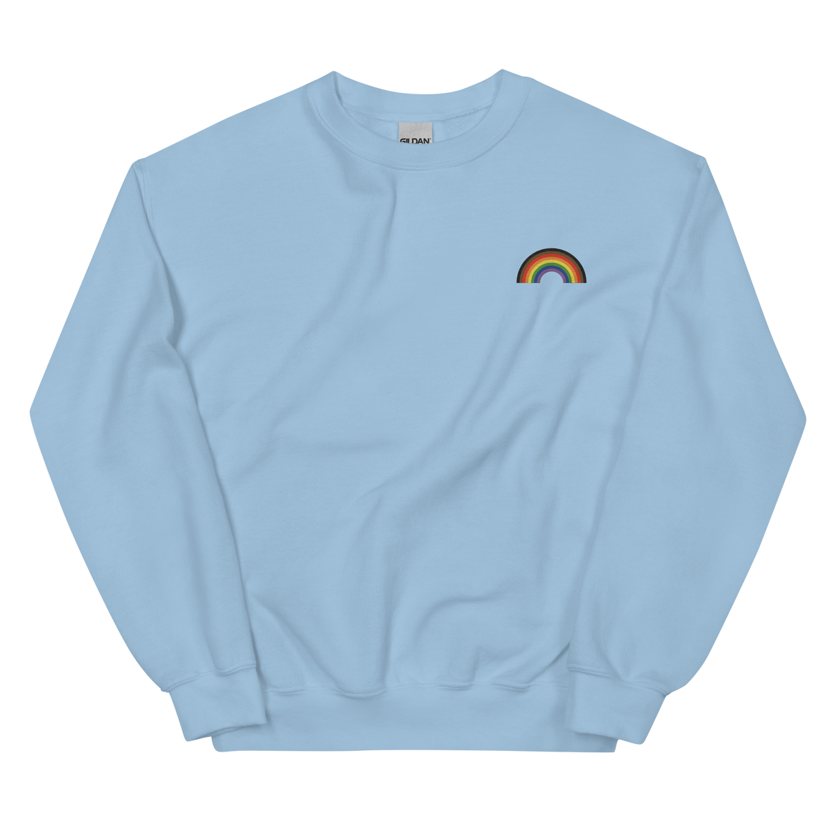 Embroidered Philly Pride Rainbow Sweater: Pride Flag LGBTQ+ Design