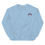 Embroidered Polyamory Rainbow Sweater: Pride Flag LGBTQ+ Design