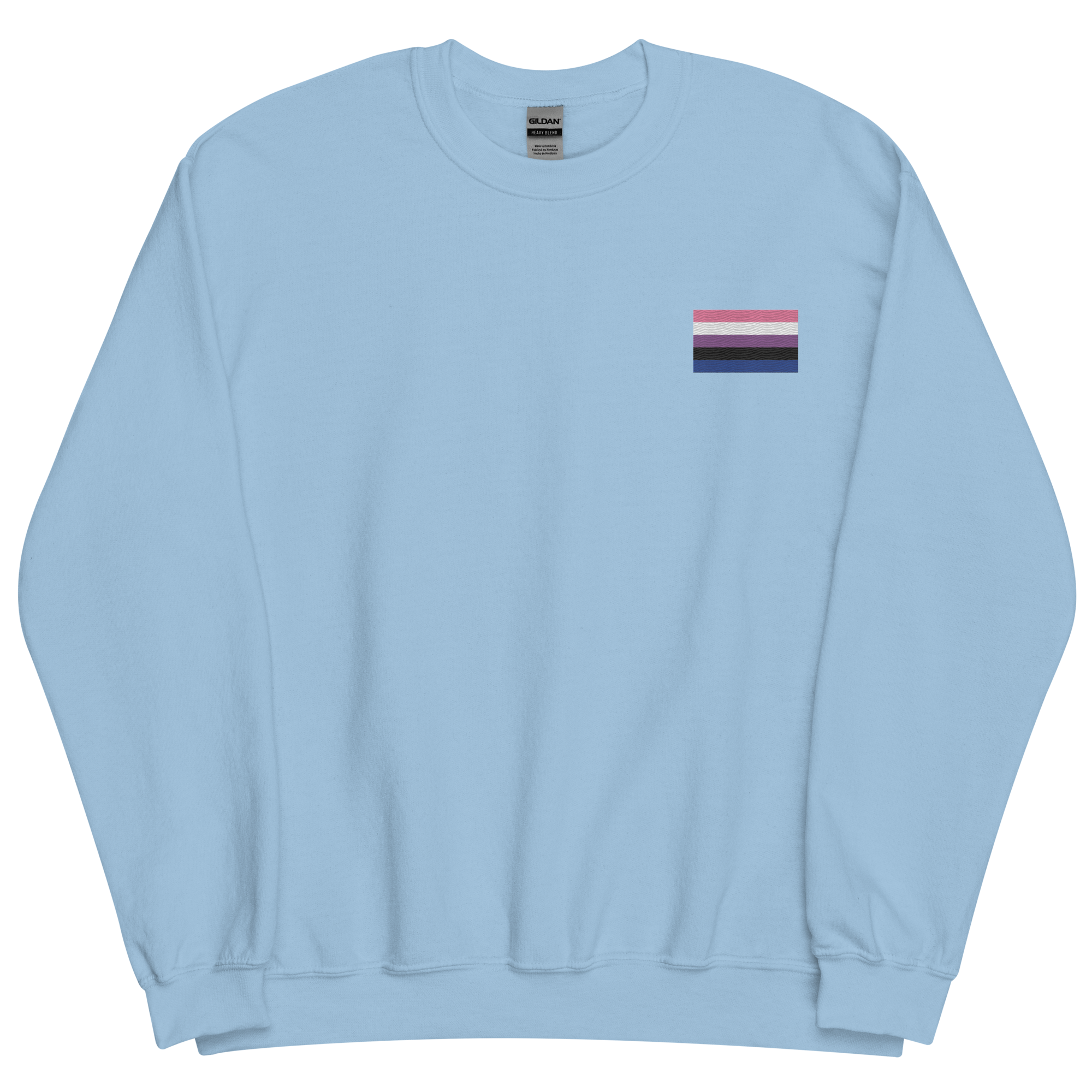 Genderfluid Pride Flag Embroidered Sweatshirt