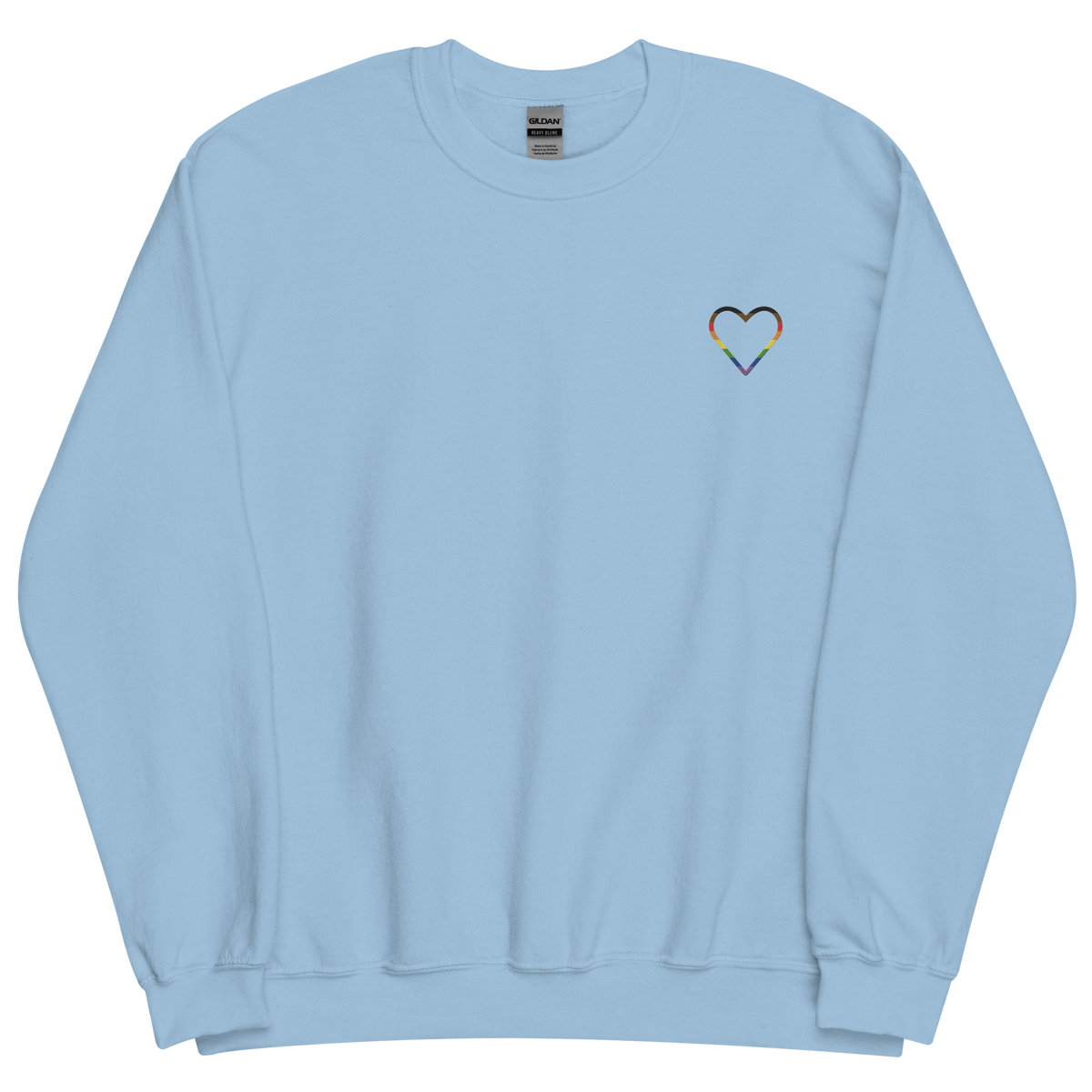 Philly Pride Heart Sweatshirt: Embroidered Pride Sweater