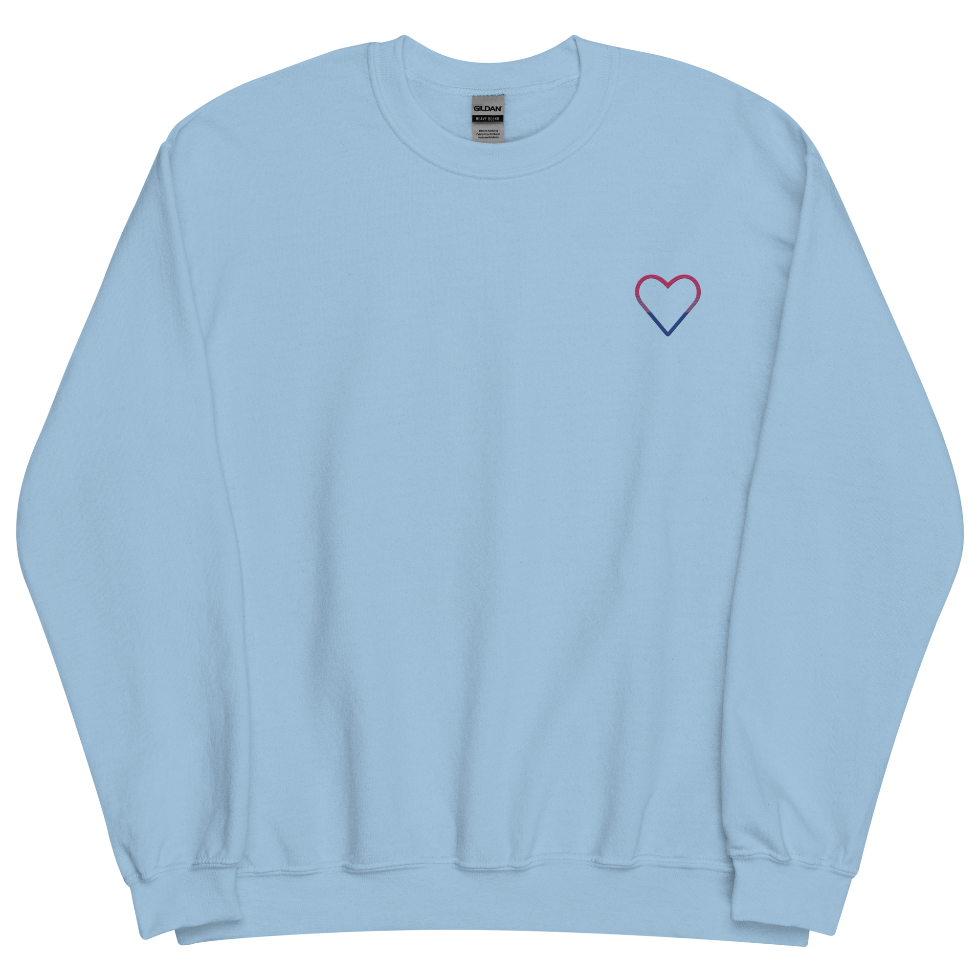 Bisexual Heart Sweatshirt: Embroidered Pride Sweater