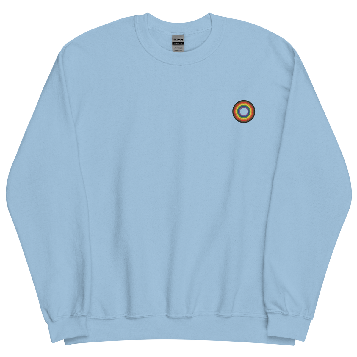 Embroidered Sweatshirt: Philly Pride Ring Emblem Design