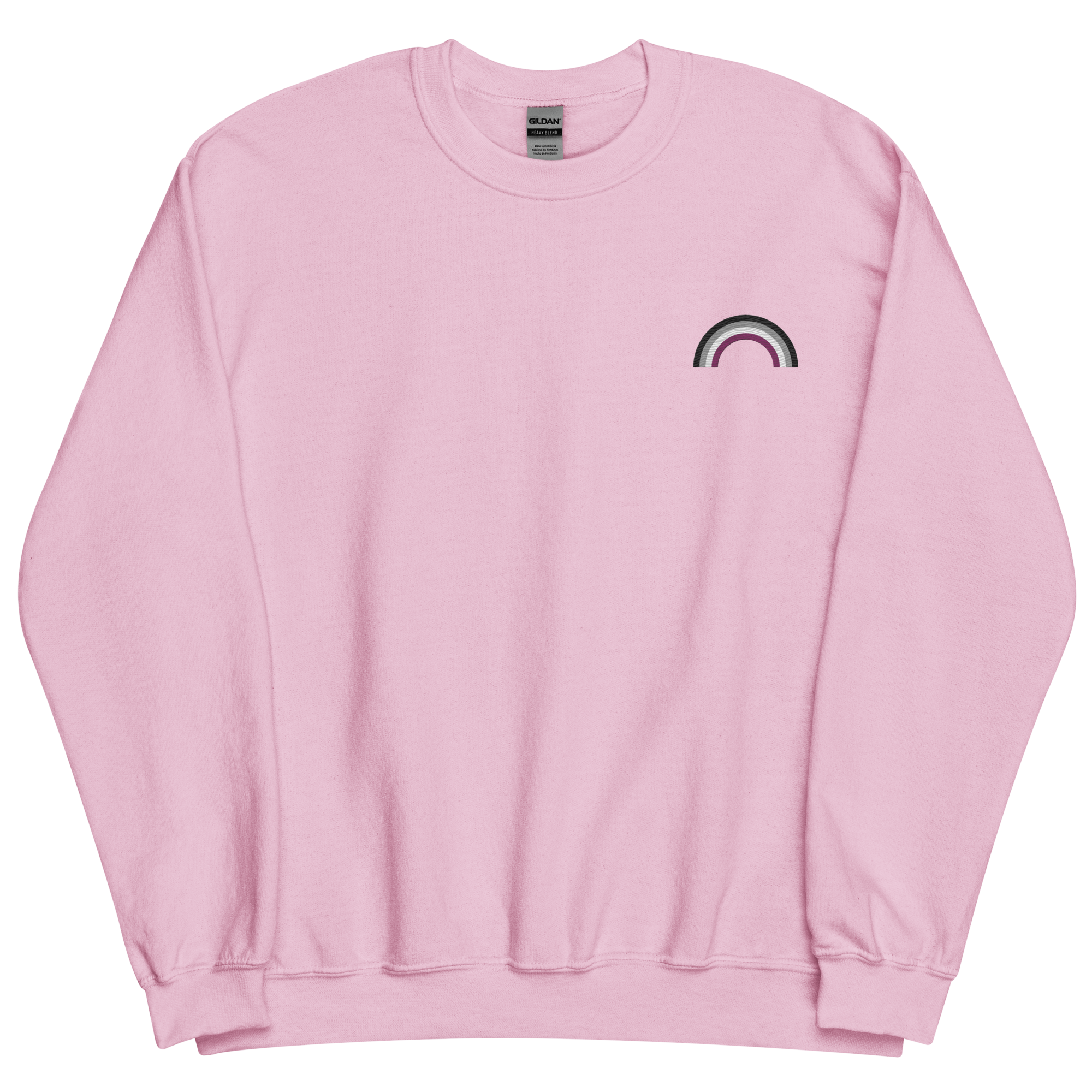 Embroidered Asexual Rainbow Sweater: Pride Flag LGBTQ+ Design