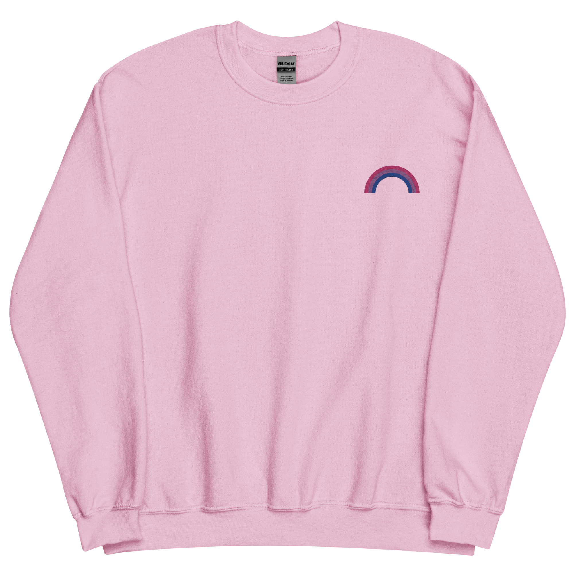Embroidered Bisexual Rainbow Sweater: Pride Flag LGBTQ+ Design