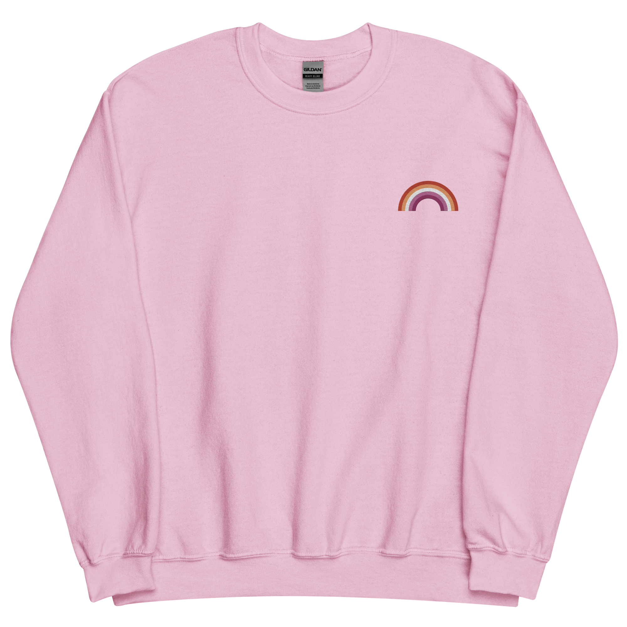 Embroidered Lesbian Rainbow Sweater: Pride Flag LGBTQ+ Design
