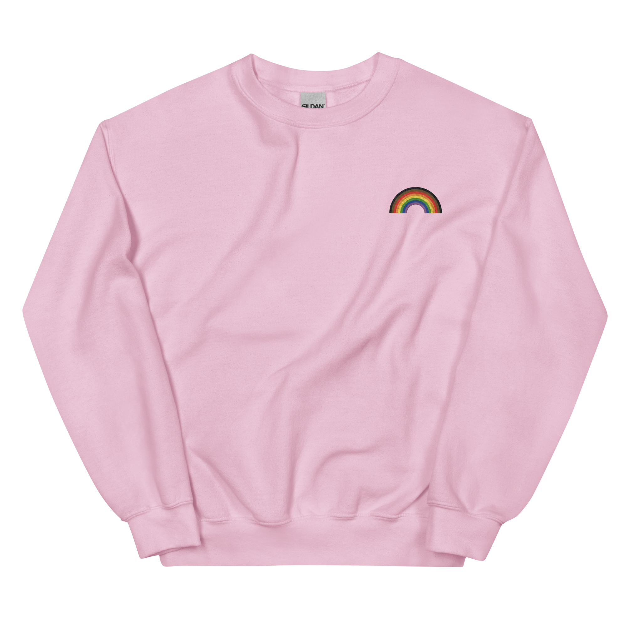 Embroidered Philly Pride Rainbow Sweater: Pride Flag LGBTQ+ Design