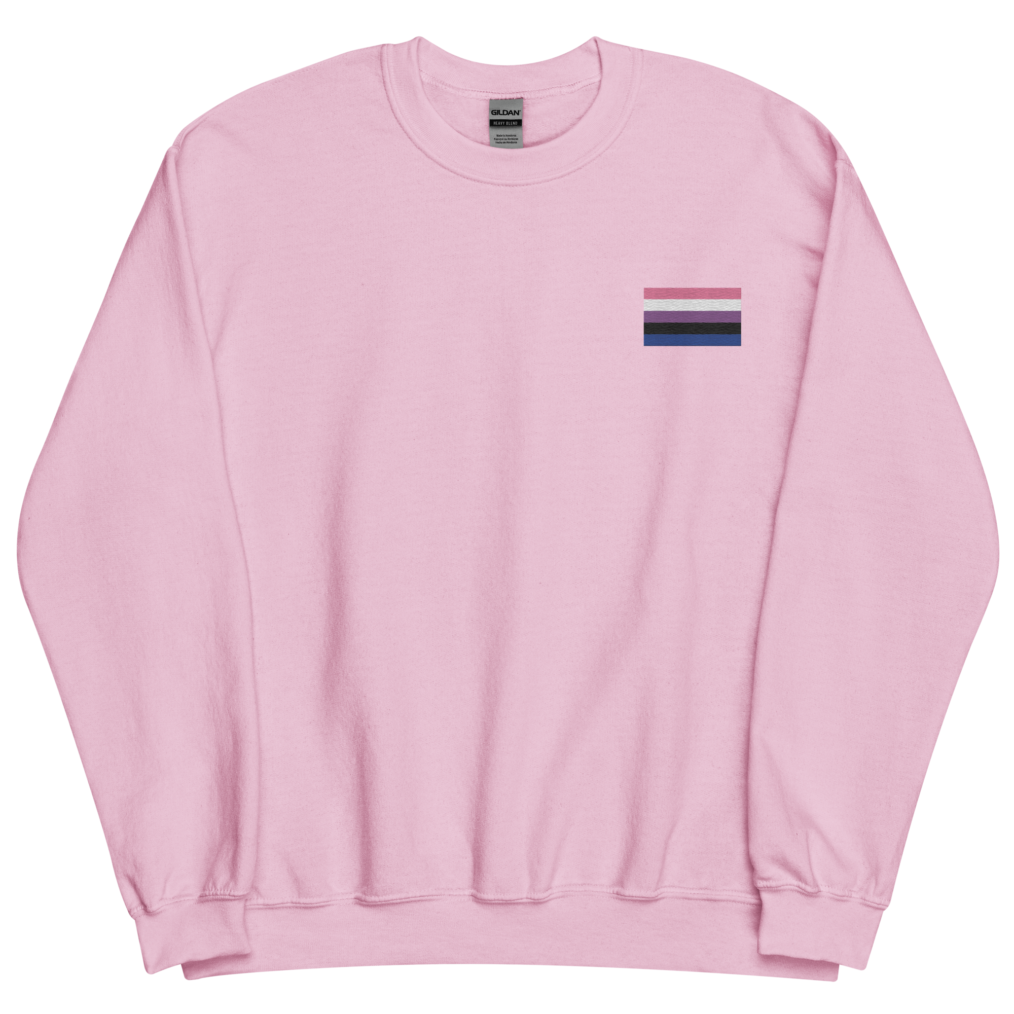 Genderfluid Pride Flag Embroidered Sweatshirt