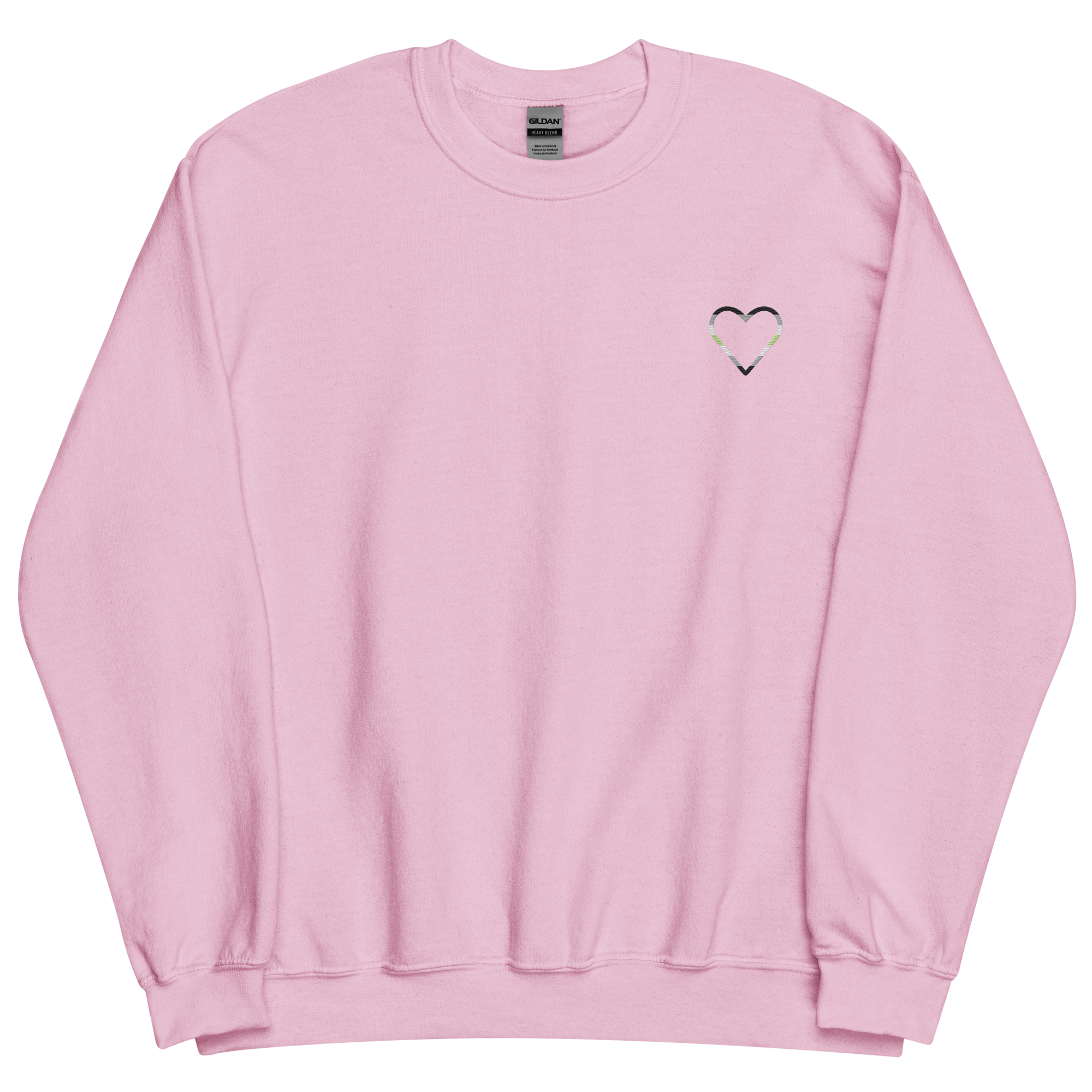 Agender Heart Sweatshirt: Embroidered Pride Sweater