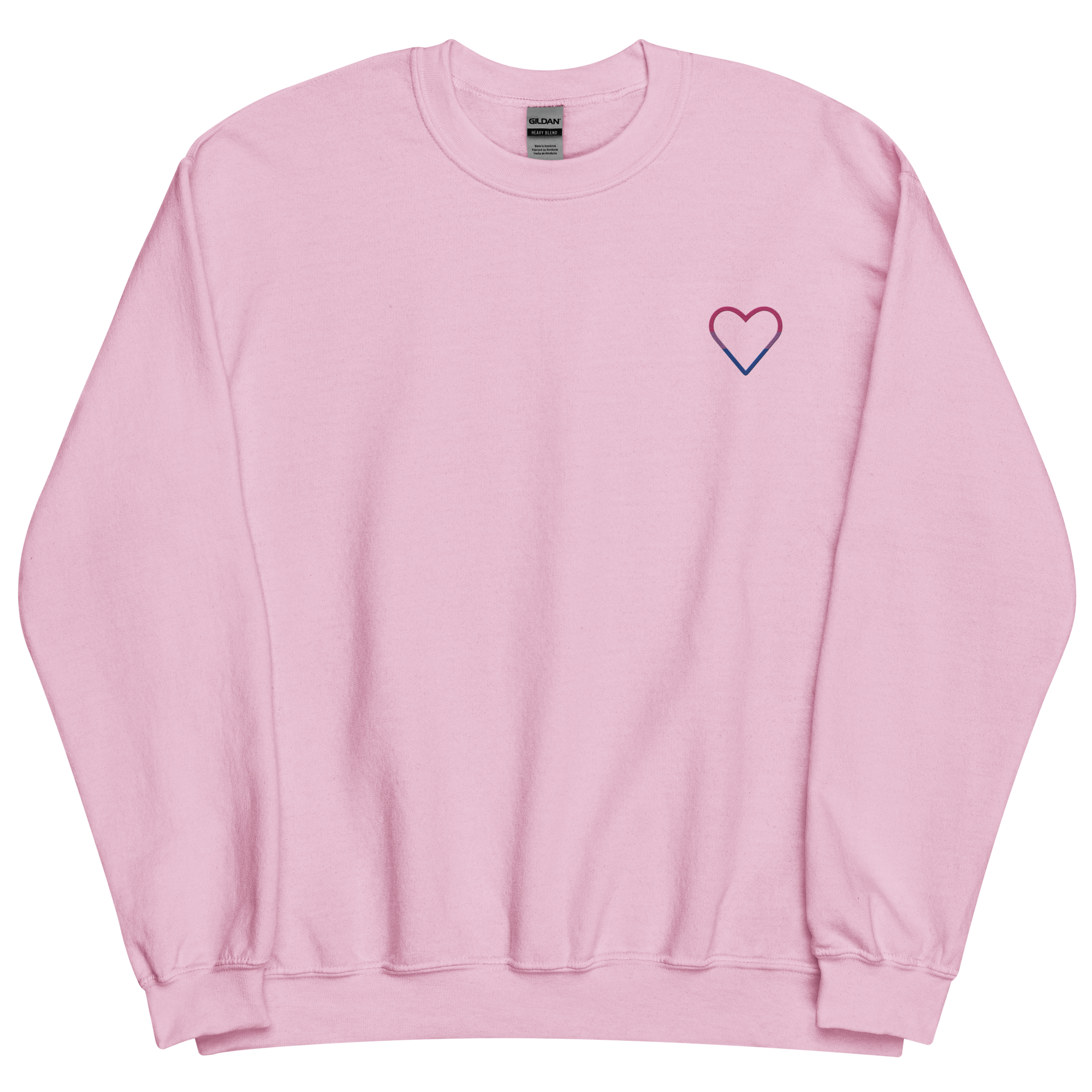 Bisexual Heart Sweatshirt: Embroidered Pride Sweater