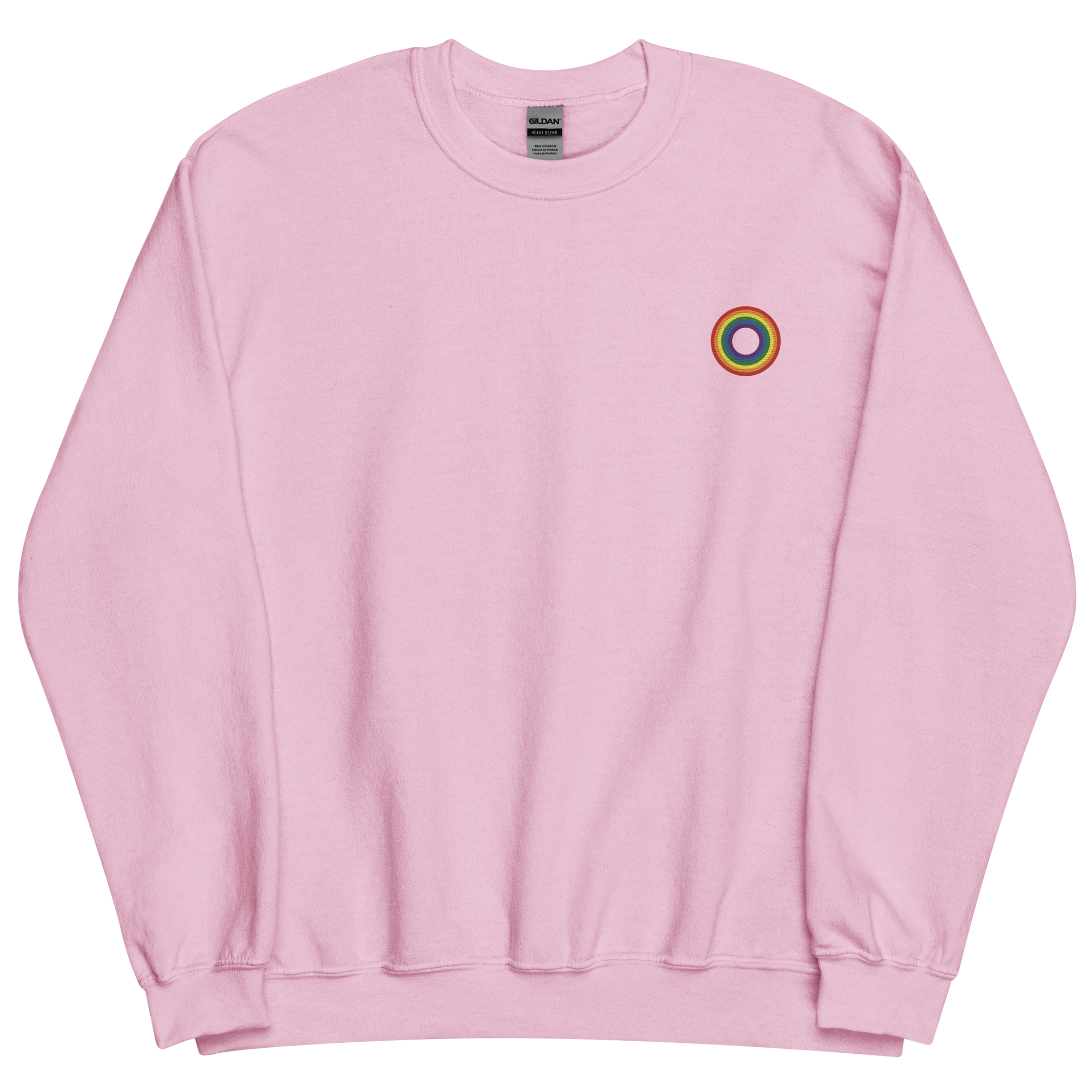 Embroidered Sweatshirt: Pride Ring Emblem Design
