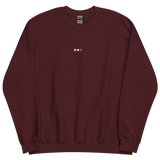 Embroidered Nonbinary Sweatshirt: Pride Flag Horizontal Square Design