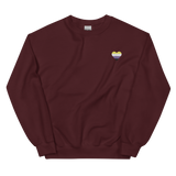Nonbinary Flag Embroidered Heart Sweater: Celebratory LGBTQ+ Pride Design