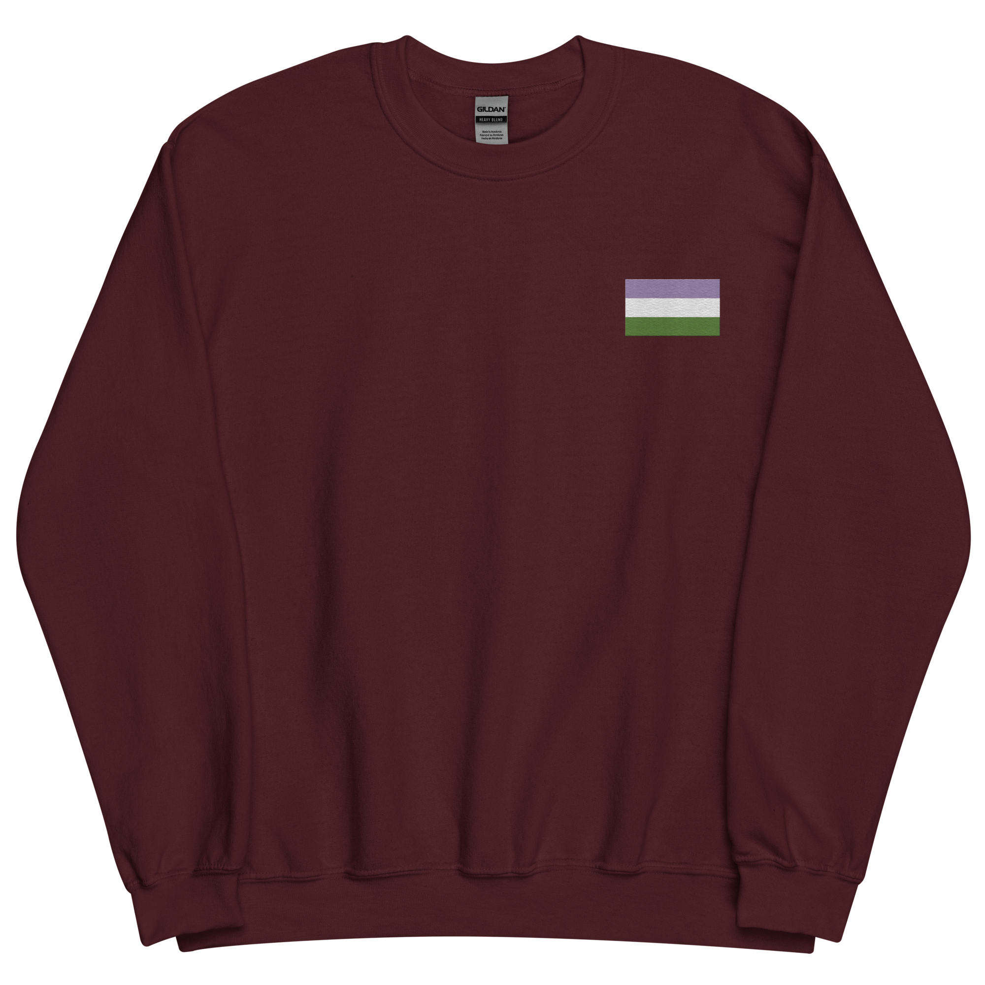 Genderqueer Pride Flag Embroidered Sweatshirt