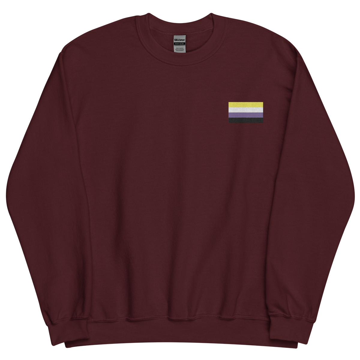 Nonbinary Pride Flag Embroidered Sweatshirt