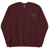 Demigender Heart Sweatshirt: Embroidered Pride Sweater