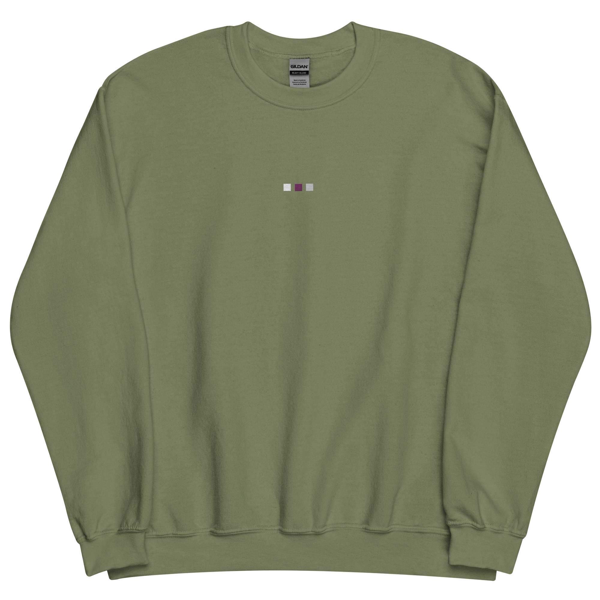 Embroidered Demisexual Sweatshirt: Pride Flag Horizontal Square Design