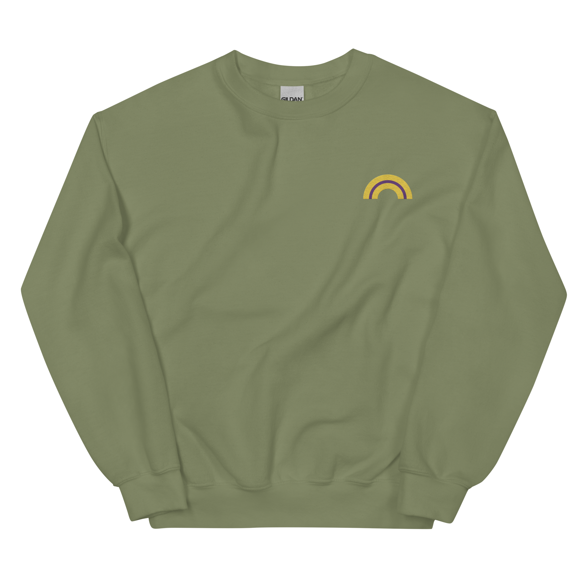Embroidered Intersex Rainbow Sweater: Pride Flag LGBTQ+ Design