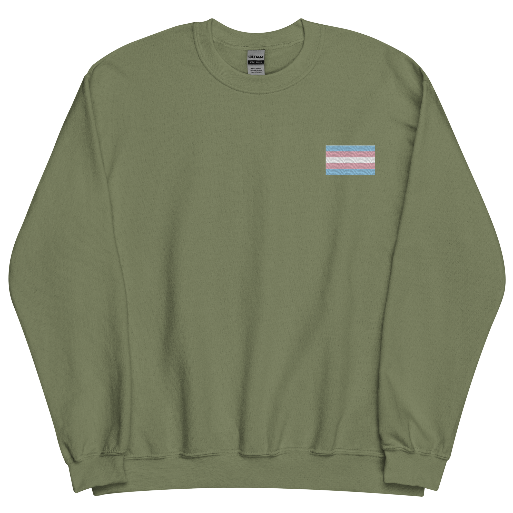 Transgender Pride Flag Embroidered Sweatshirt