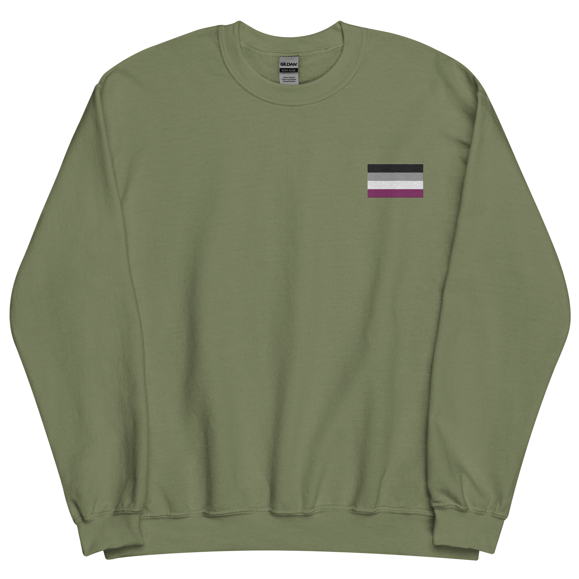 Asexual Pride Flag Embroidered Sweatshirt