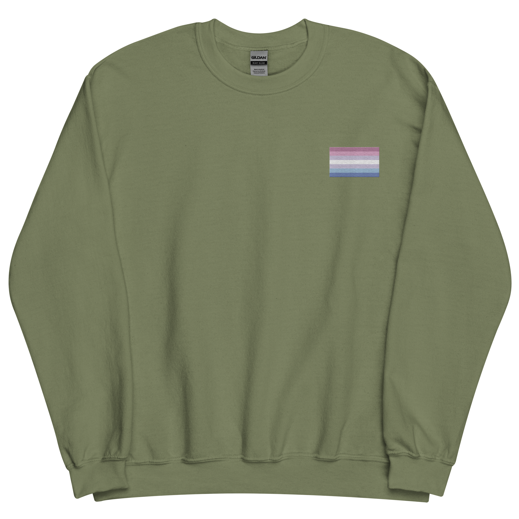 Bigender Pride Flag Embroidered Sweatshirt