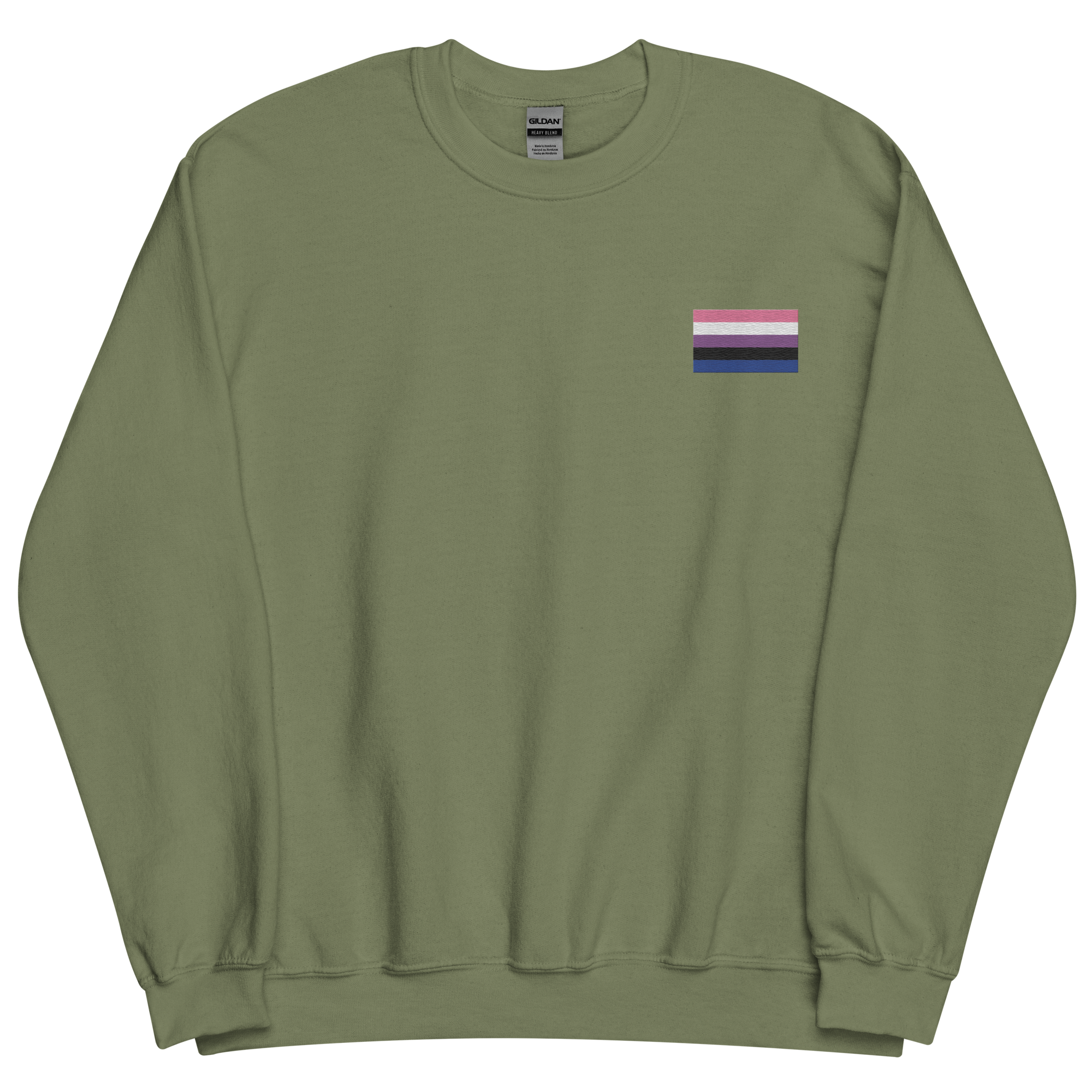 Genderfluid Pride Flag Embroidered Sweatshirt