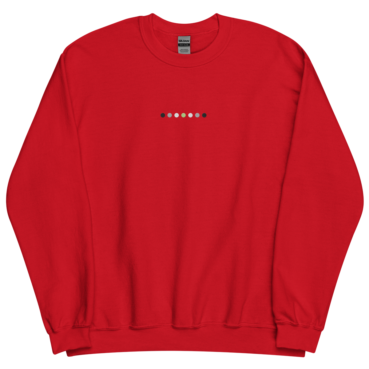 Embroidered Agender Sweatshirt: Pride Flag Horizontal Circle Design