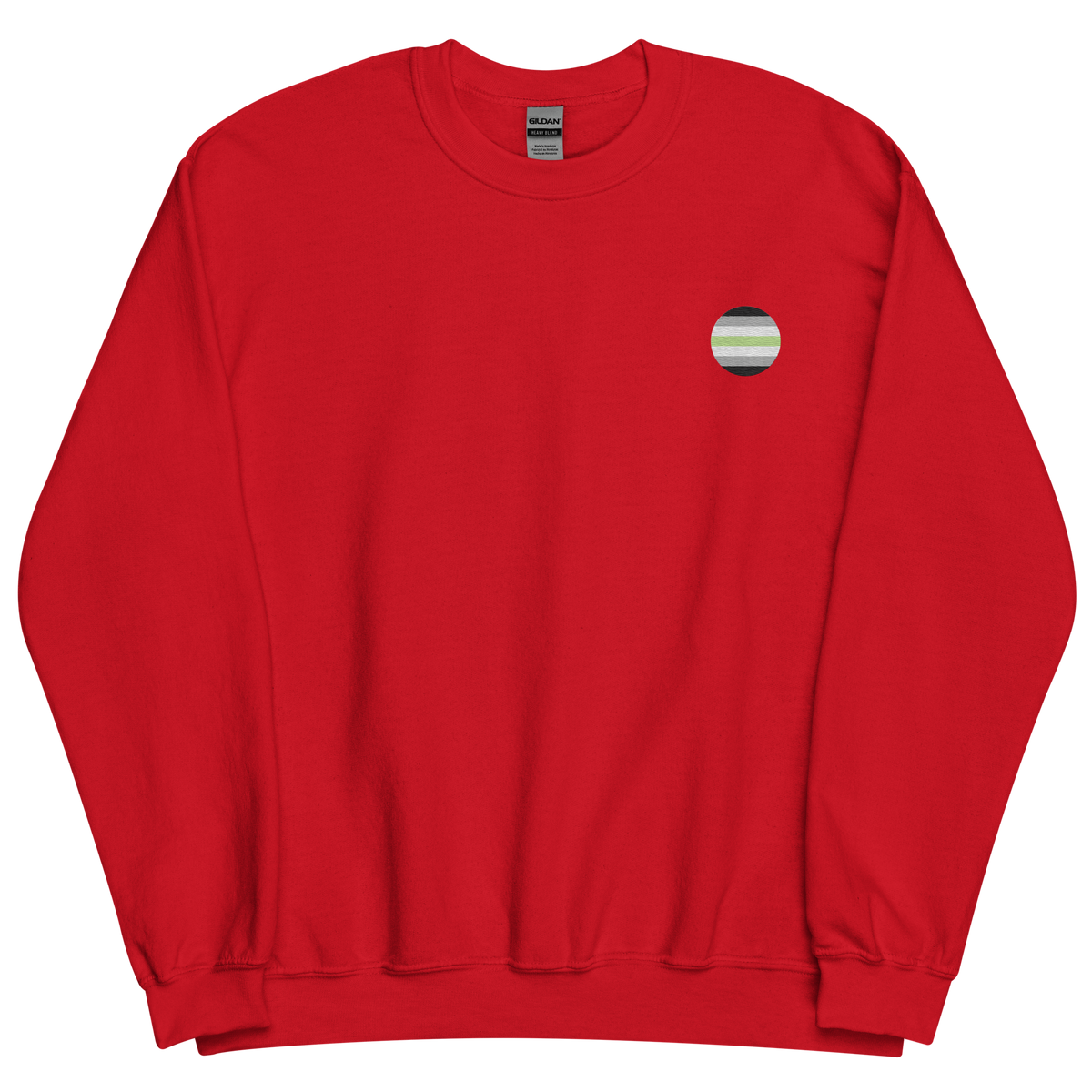 Agender Flag Embroidered Circle Sweatshirt: Celebratory LGBTQ+ Pride Design