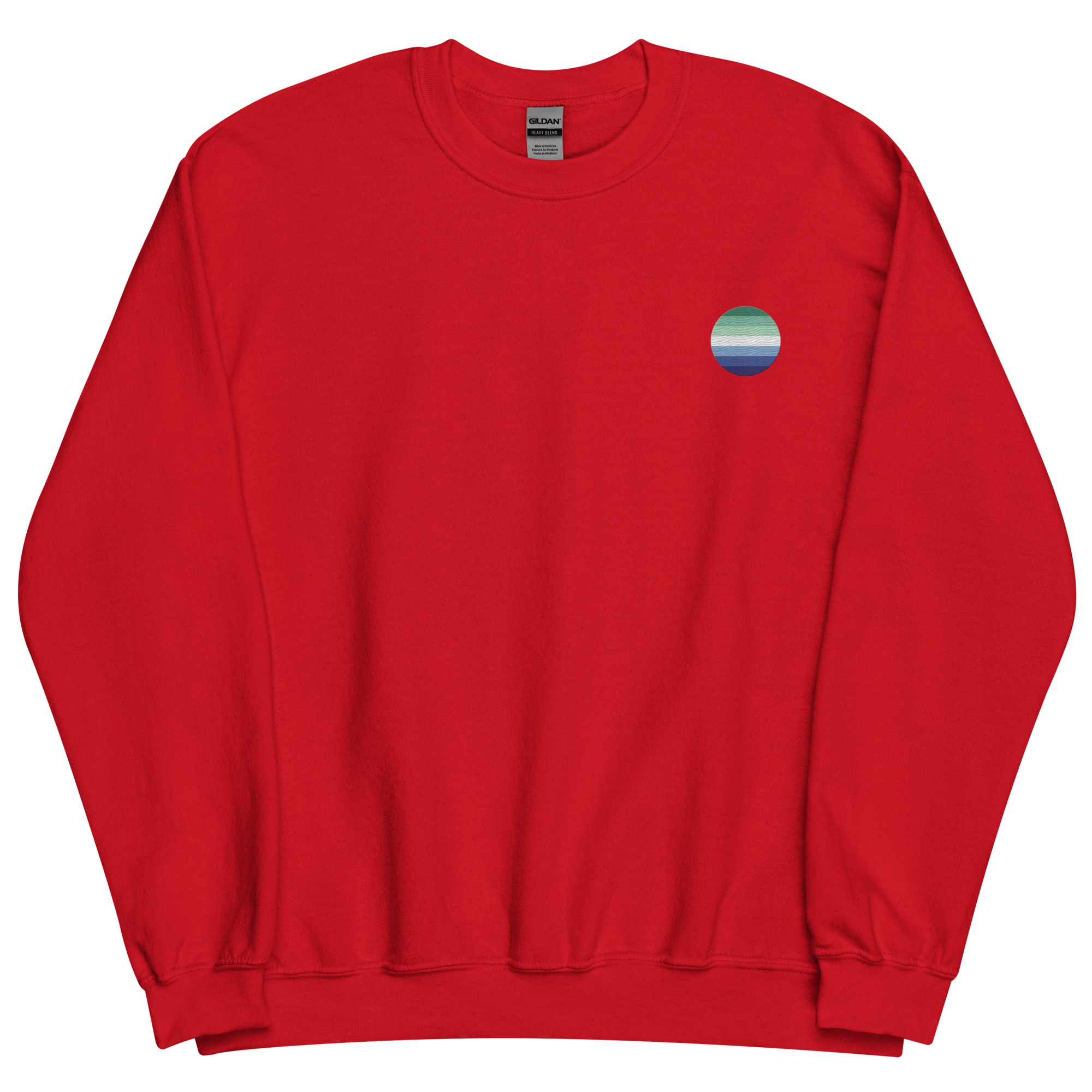 Gay Pride Flag Embroidered Circle Sweatshirt: Celebratory LGBTQ+ Pride Design