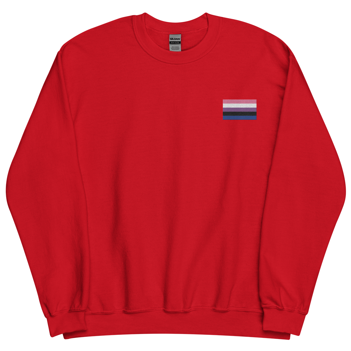 Genderfluid Pride Flag Embroidered Sweatshirt