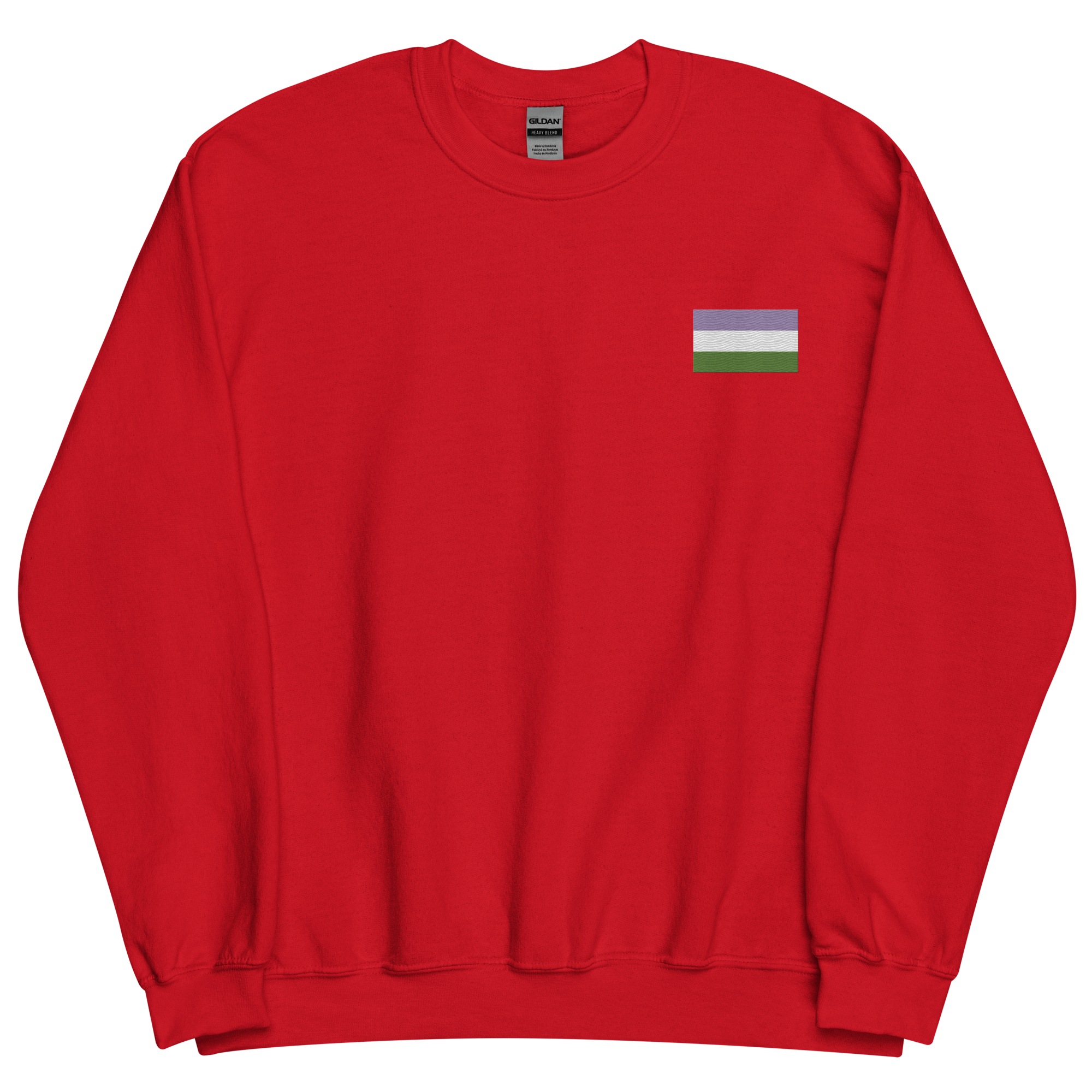 Genderqueer Pride Flag Embroidered Sweatshirt