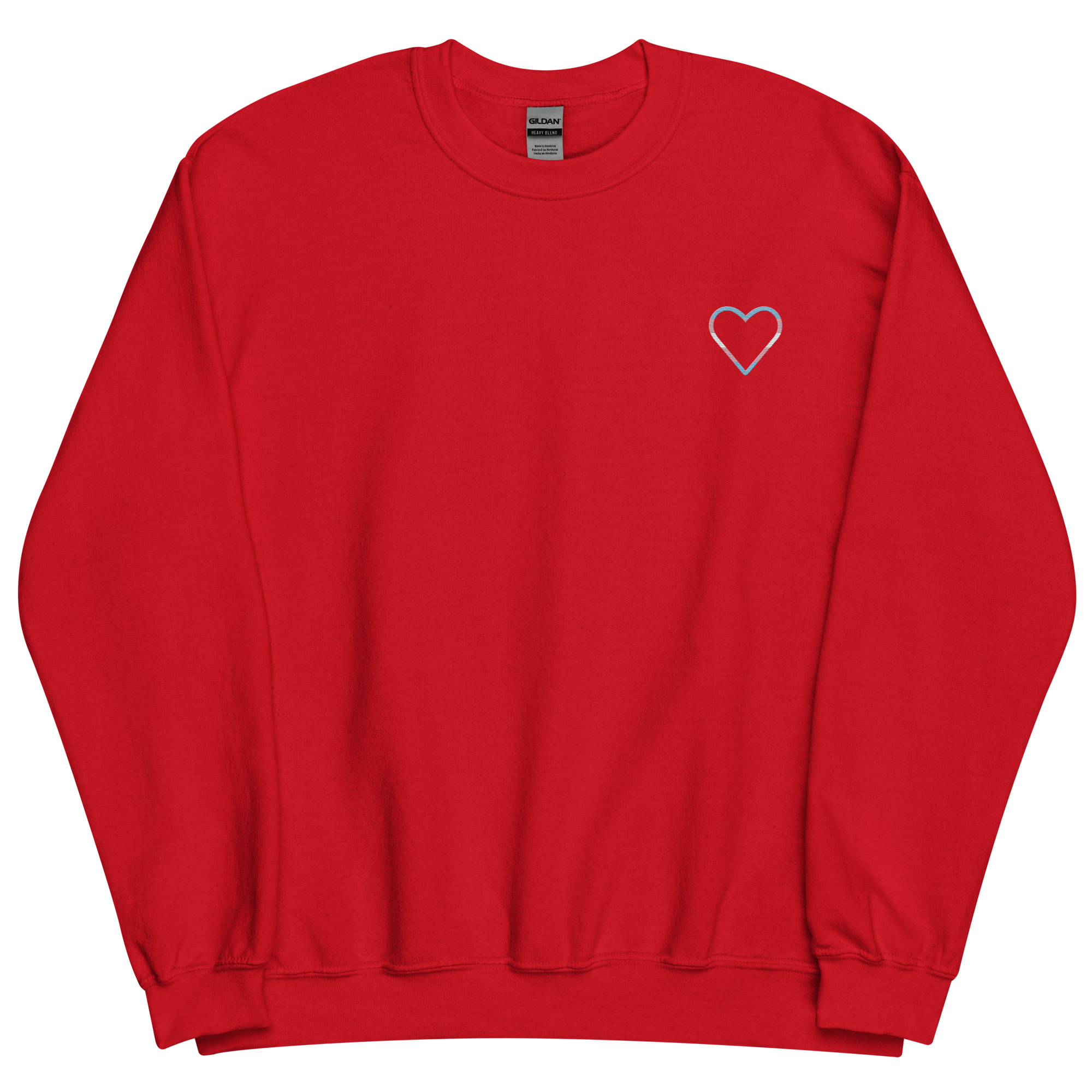 Transgender Heart Sweatshirt: Embroidered Pride Sweater