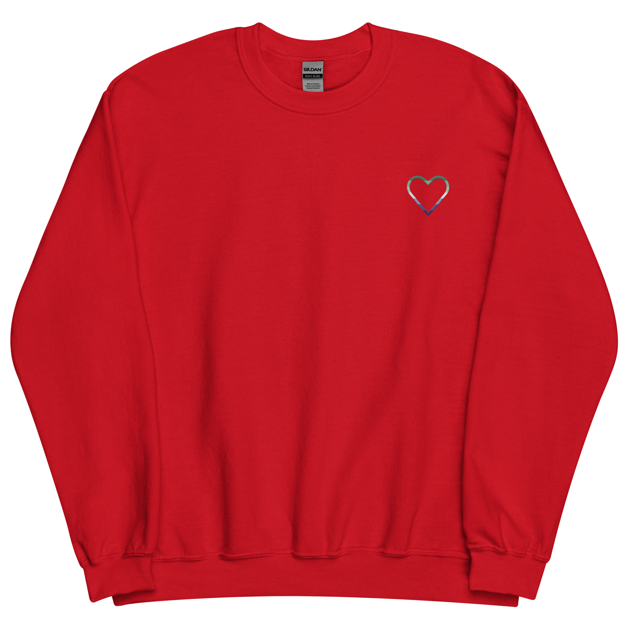 Gay Pride Heart Sweatshirt: Embroidered Pride Sweater