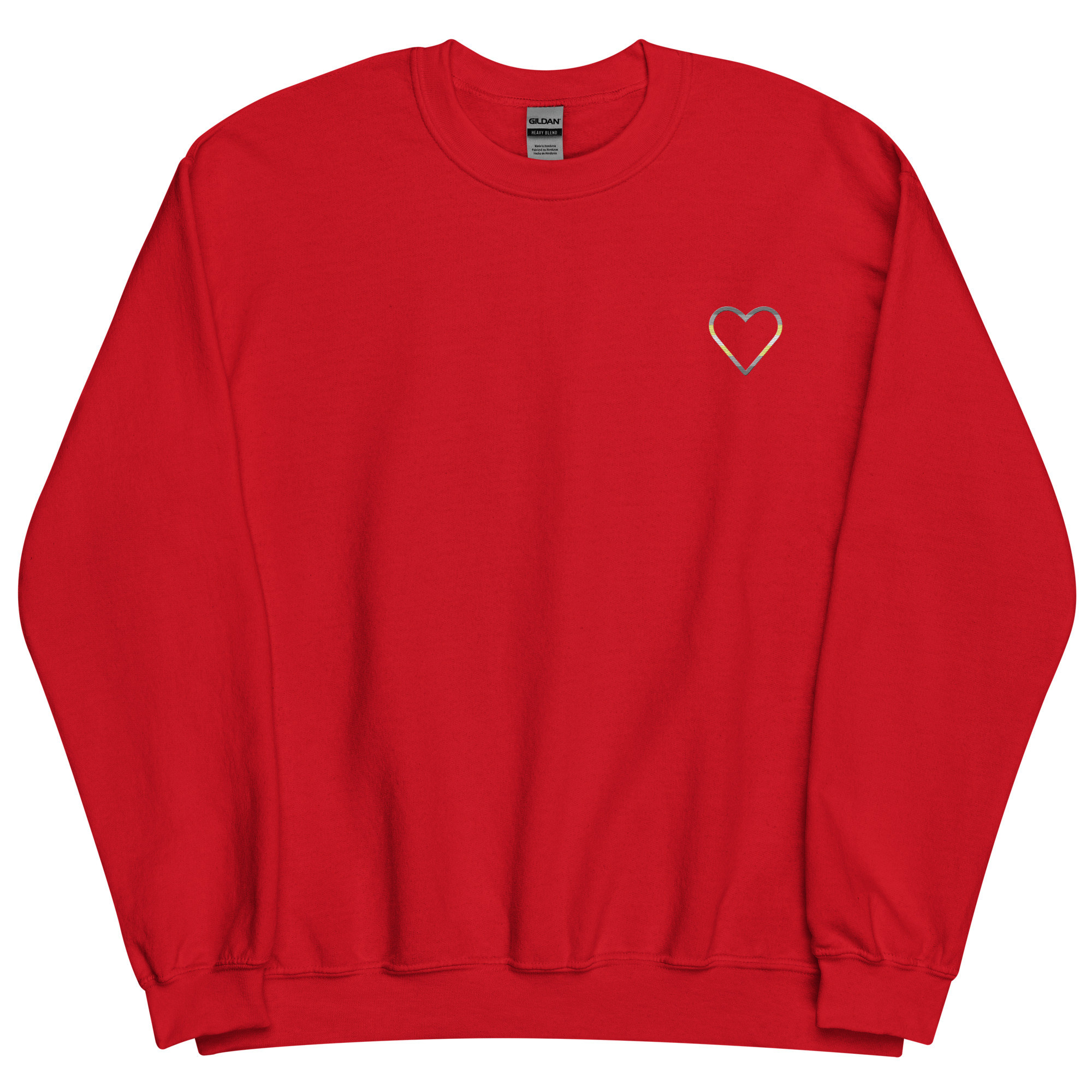 Demigender Heart Sweatshirt: Embroidered Pride Sweater