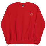 Demigender Heart Sweatshirt: Embroidered Pride Sweater