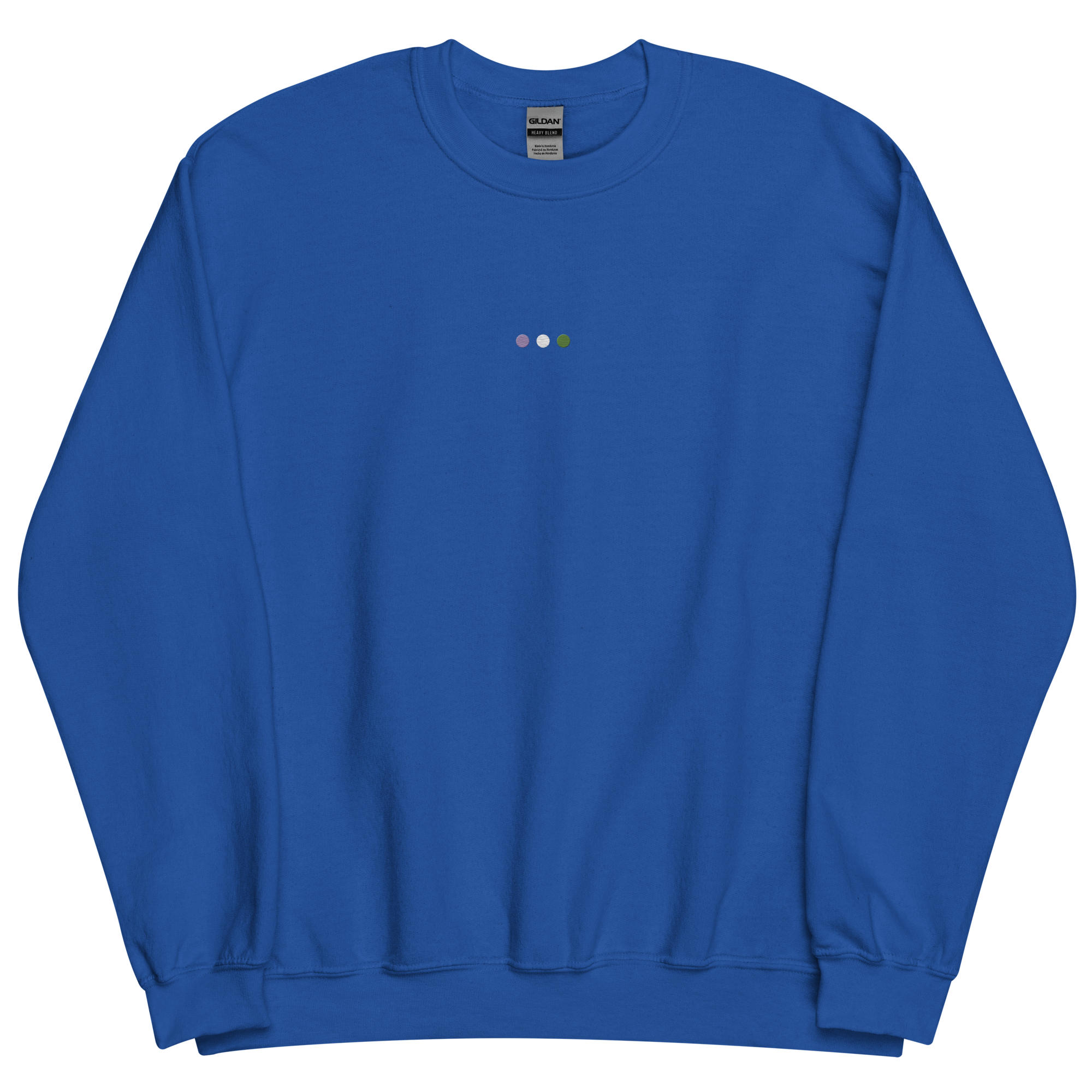 Embroidered Genderqueer Sweatshirt: Pride Flag Horizontal Circle Design