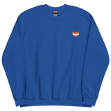 Lesbian Flag Embroidered Heart Sweater: Celebratory LGBTQ+ Pride Design