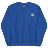 Bigender Flag Embroidered Circle Sweatshirt: Celebratory LGBTQ+ Pride Design
