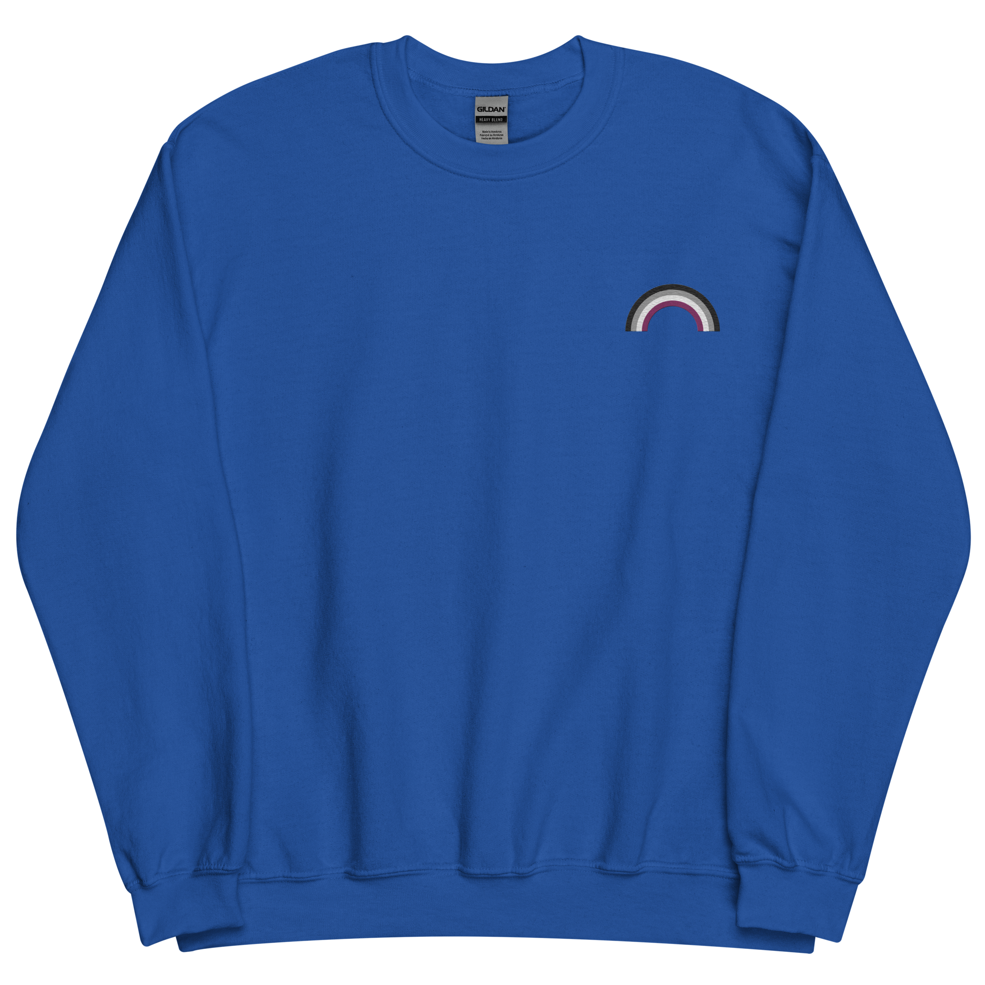 Embroidered Asexual Rainbow Sweater: Pride Flag LGBTQ+ Design