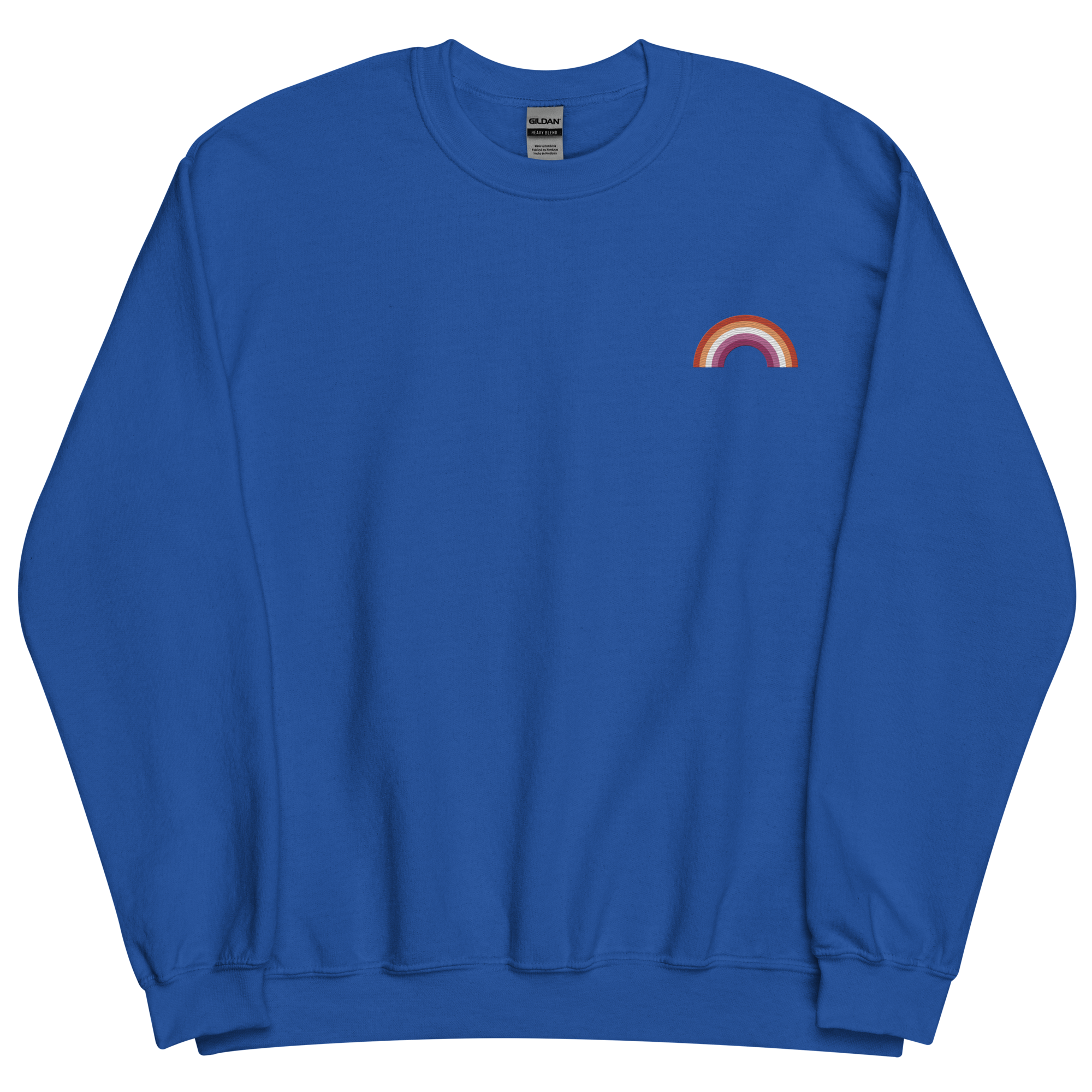 Embroidered Lesbian Rainbow Sweater: Pride Flag LGBTQ+ Design