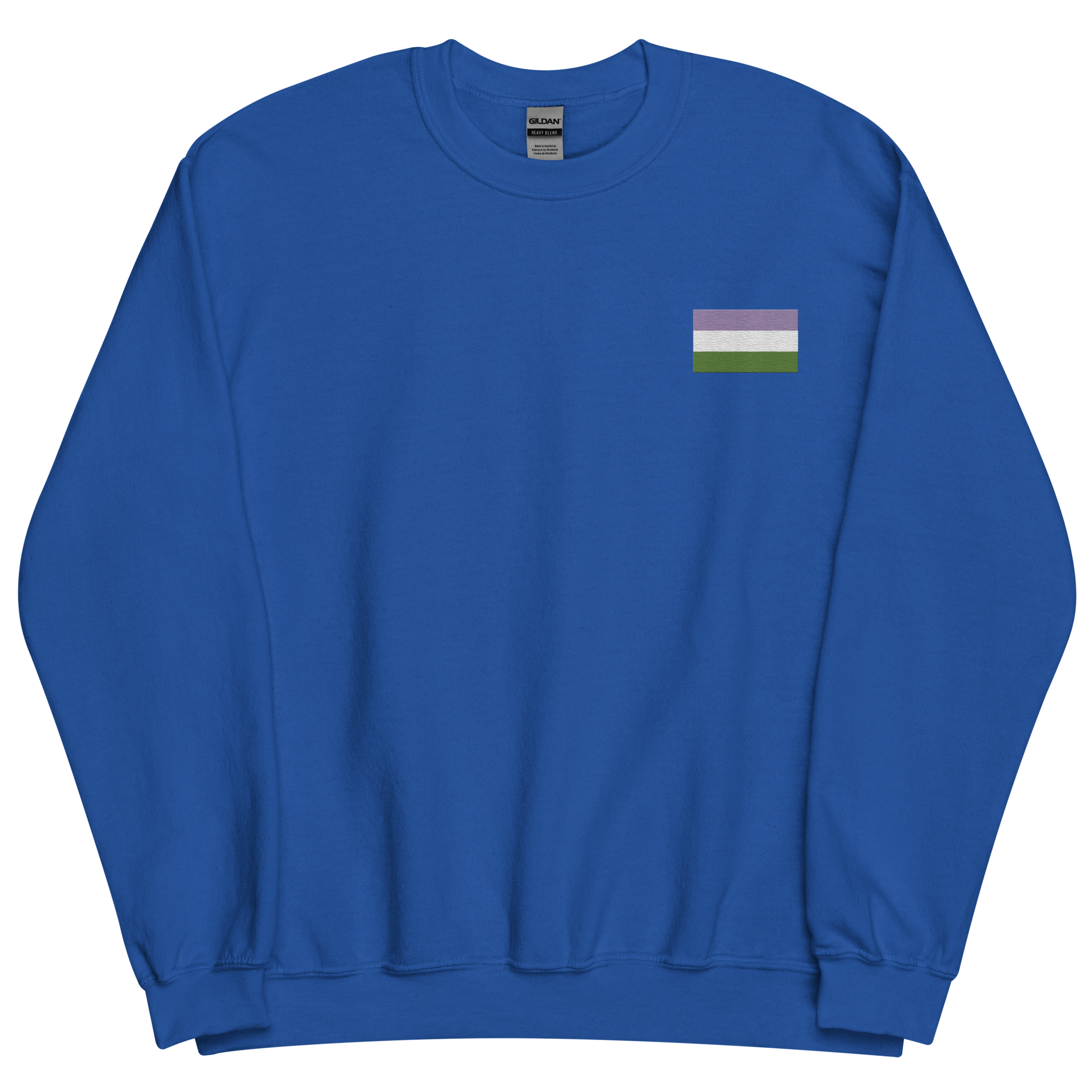 Genderqueer Pride Flag Embroidered Sweatshirt