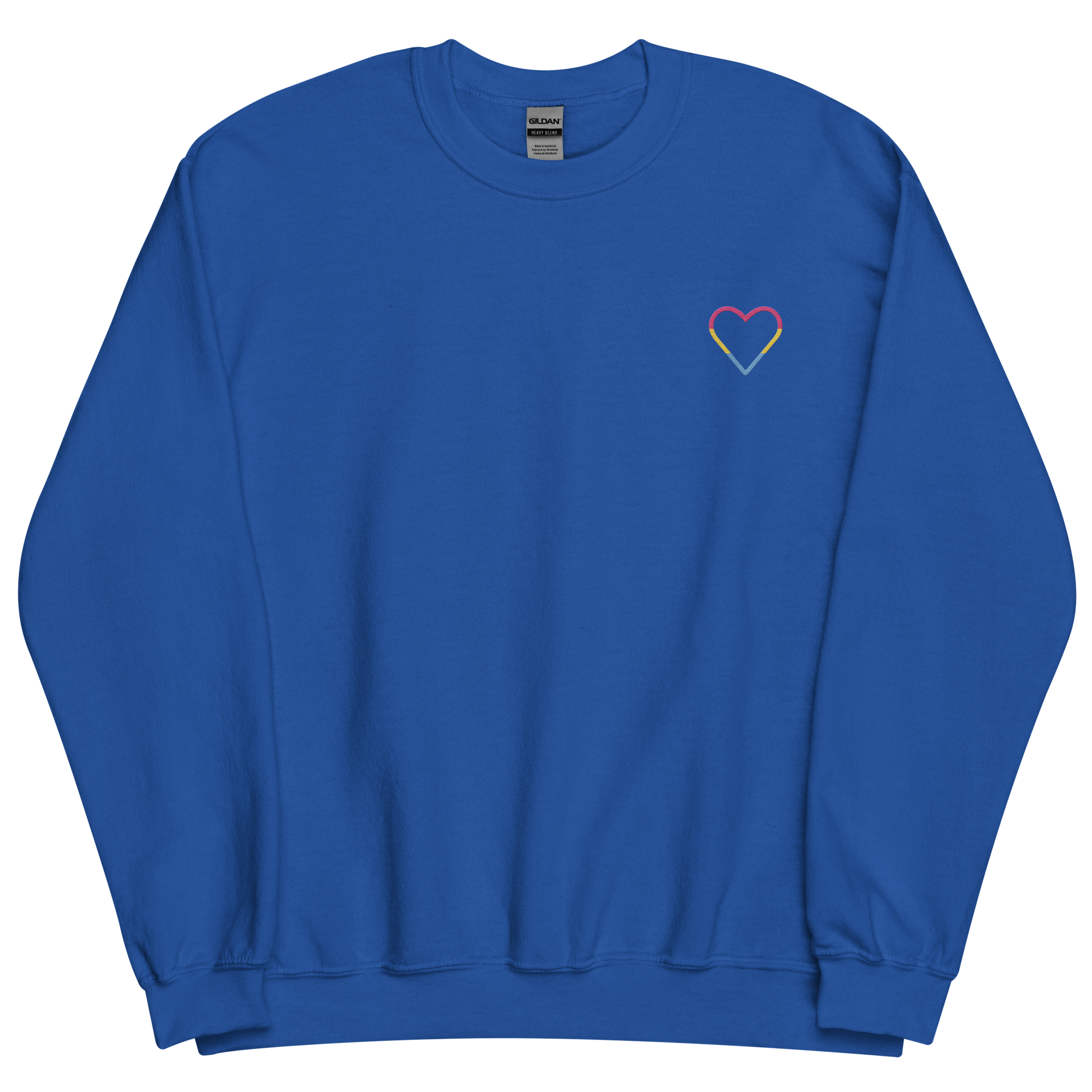 Pansexual Heart Sweatshirt: Embroidered Pride Sweater