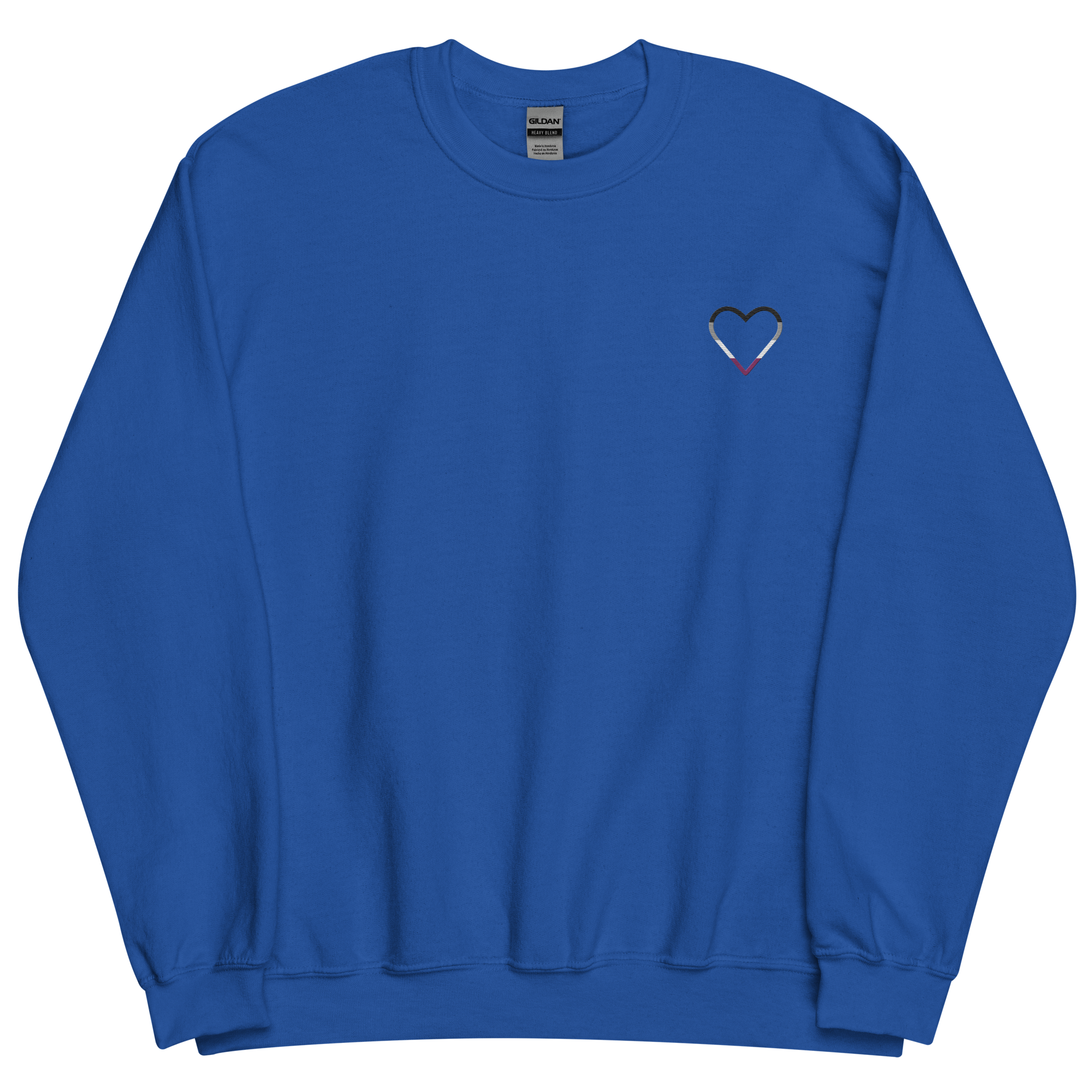 Asexual Heart Sweatshirt: Embroidered Pride Sweater