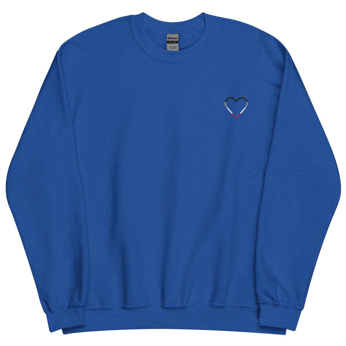 Asexual Heart Sweatshirt: Embroidered Pride Sweater