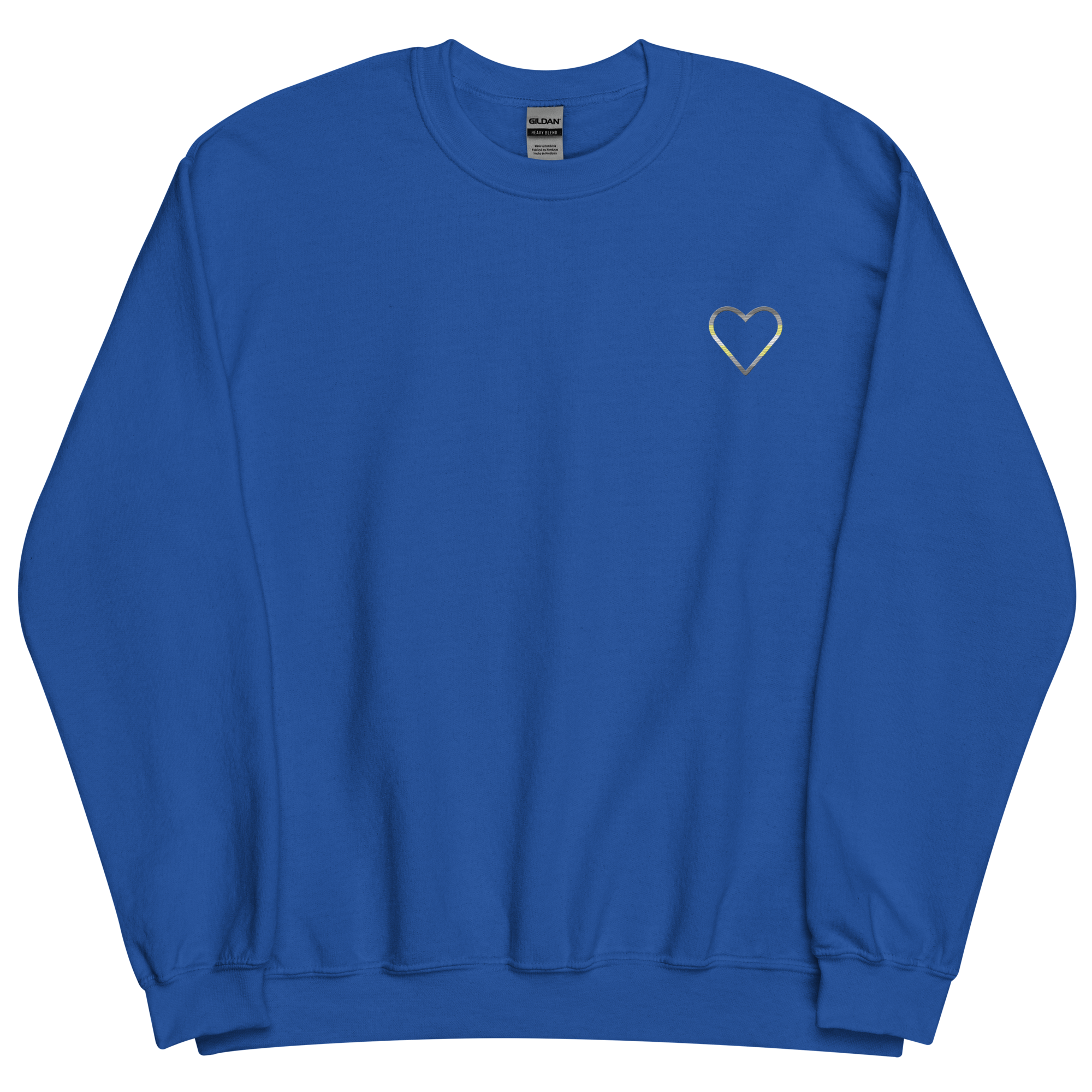 Demigender Heart Sweatshirt: Embroidered Pride Sweater