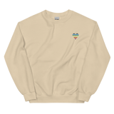 Queer Flag Embroidered Heart Sweater: Celebratory LGBTQ+ Pride Design