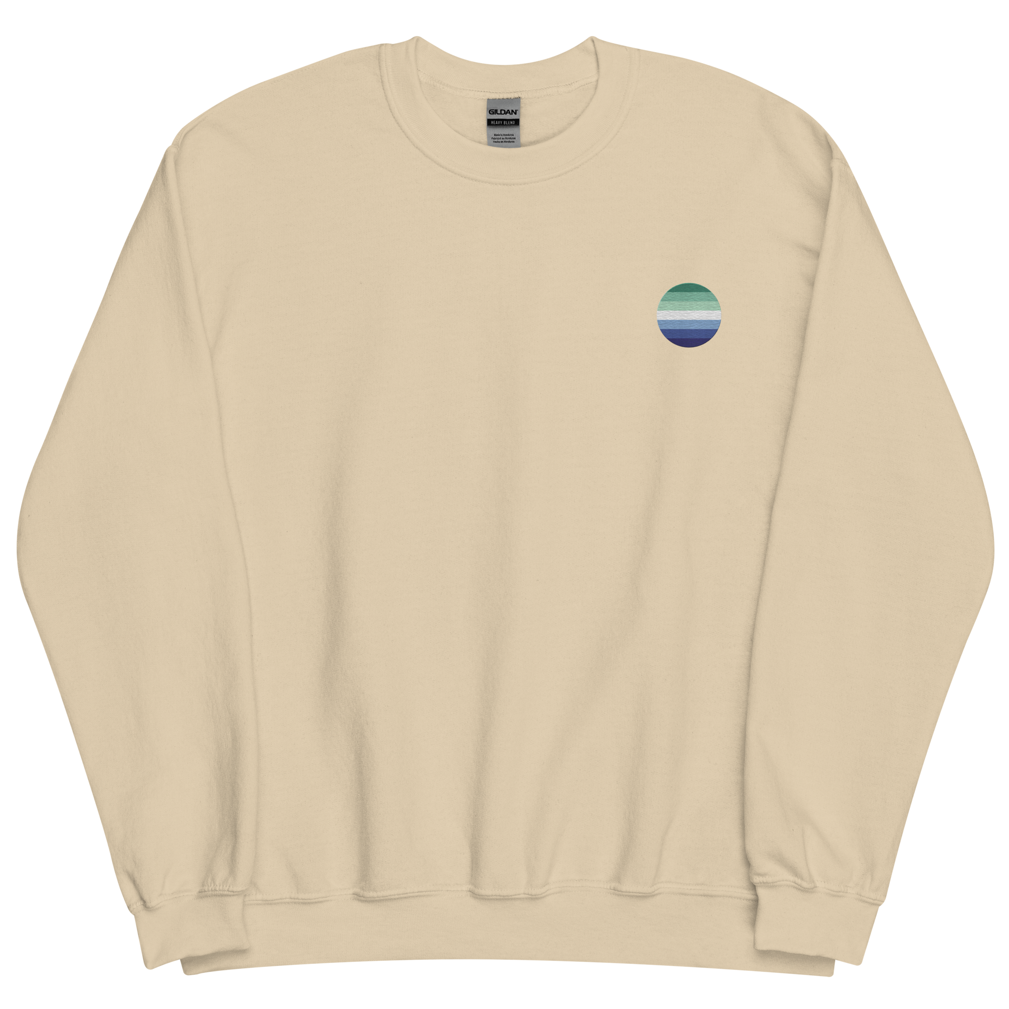 Gay Pride Flag Embroidered Circle Sweatshirt: Celebratory LGBTQ+ Pride Design