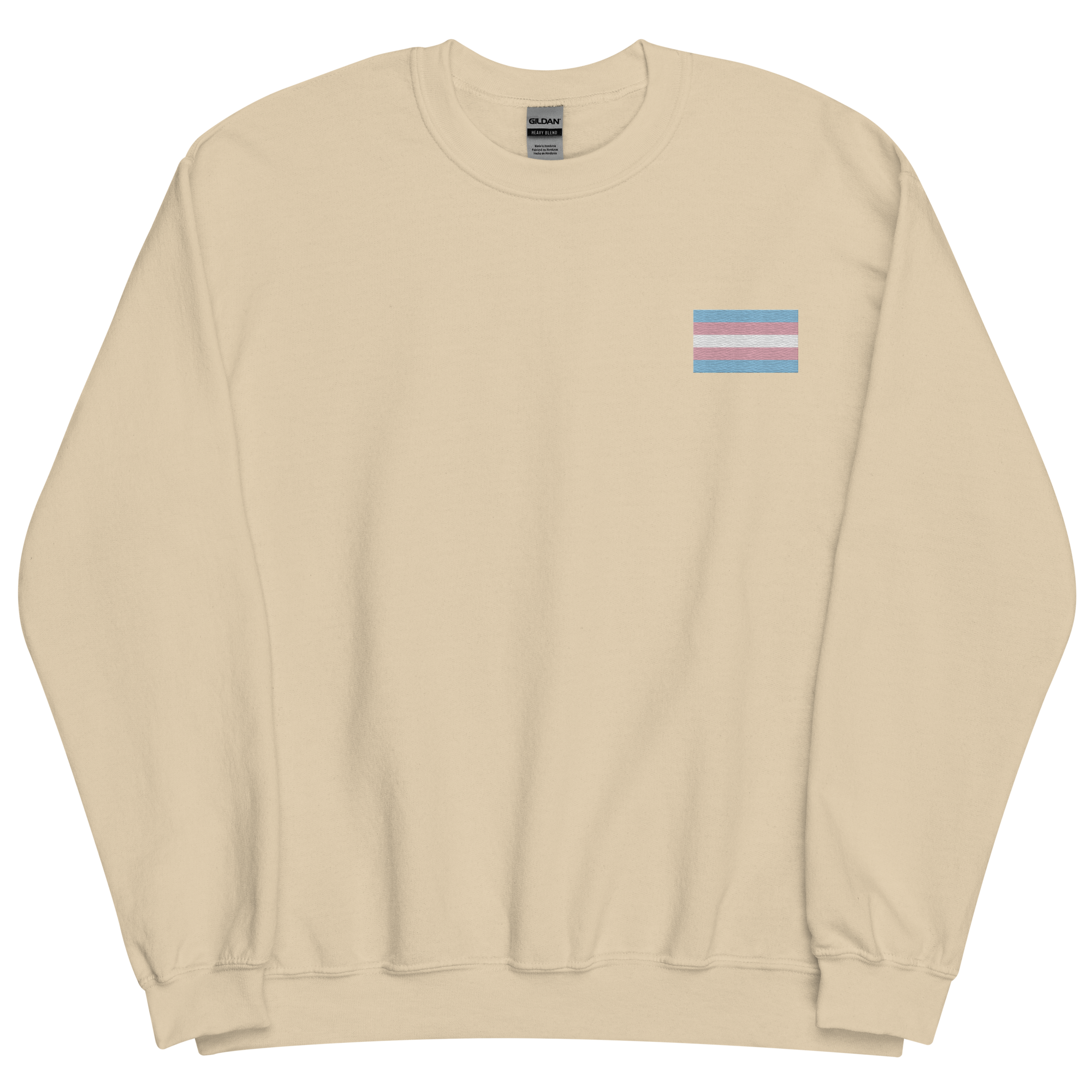 Transgender Pride Flag Embroidered Sweatshirt