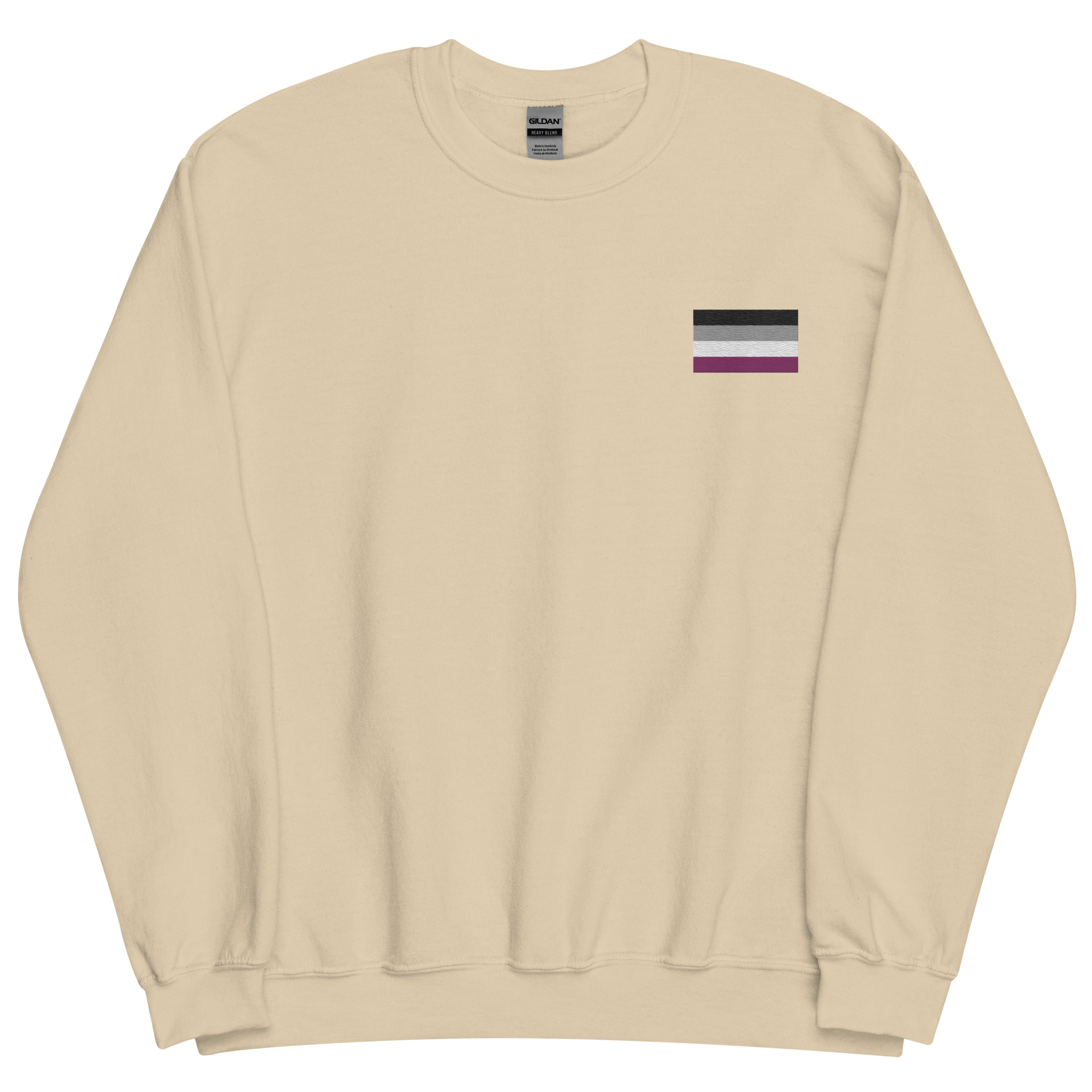 Asexual Pride Flag Embroidered Sweatshirt