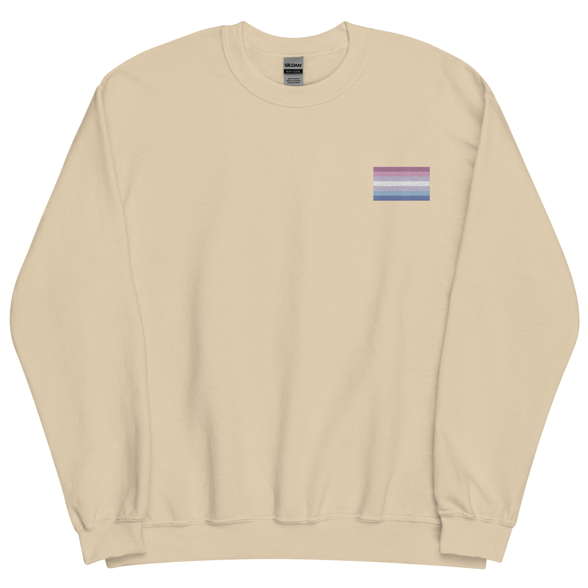 Bigender Pride Flag Embroidered Sweatshirt